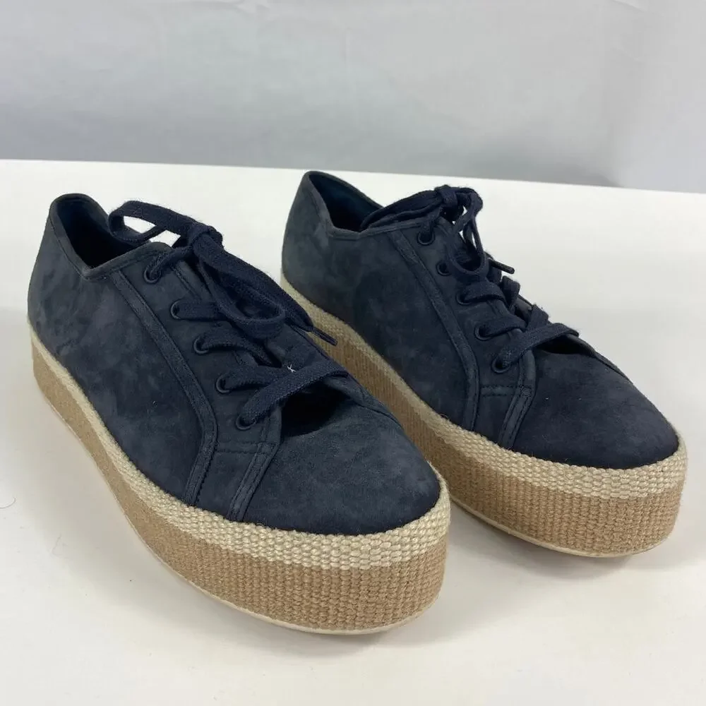 Vince Womans Windell Lace Up Espadrille - Blue Size 7.5M
